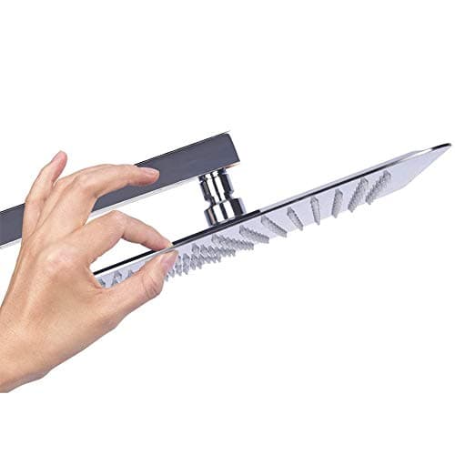 STARBATH 12 Inch Shower System with Rain Shower Head and Handheld Set Shower Faucet Set with Rough-in Mixer Valve Modern Complete Rainfall Shower System for Bathroom, Chrome (Shower set)