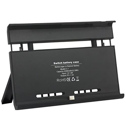 Nintendo Switch Battery Case, Anglink 6500mAh Portable Charging Case Extended External Battery Charger Case Extra Battery Backup Power Bank for Nintendo Switch 2017 - with Adjustable Stand