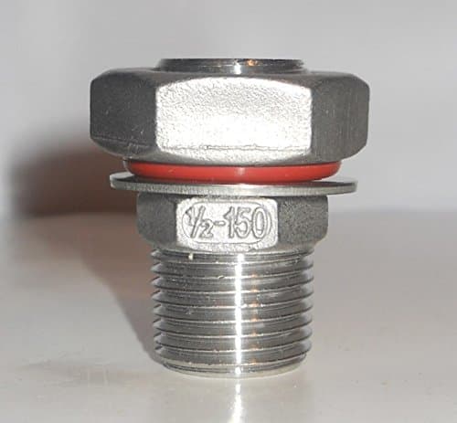 WELDLESS BULKHEAD KIT for BREW KETTLE or WHISKEY STILL - STAINLESS STEEL 1/2" NPT HOMEBREW EQUIPMENT