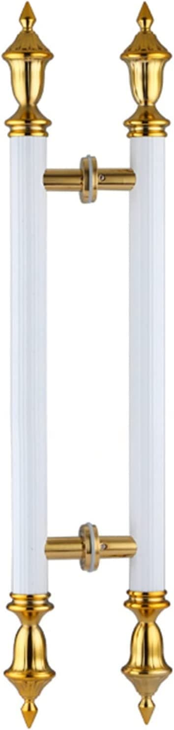 ACLips Sliding Door Handle Door Pull Handle, Internal External Door Handles and Pulls, Large Sturdy Sliding Wood Shed Door Grab Bar, Two-Side, Round Vintage Knob Hardware