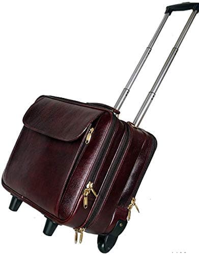 2 Wheel LAPTOP TROLLEY BROWN