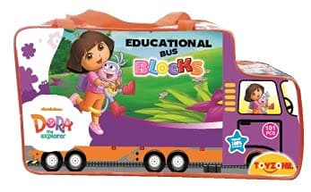 Toyzone Dora Educational Bus Blocks 111 Pcs -80794 | Blocks Game | Educational Blocks | Bus Pack | Educational Toy for Kids | Smart Activity Fun and Learning Train Blocks | Colorful Blocks for boys & girls | Dora Block Puzzle | For kids age 3+ years
