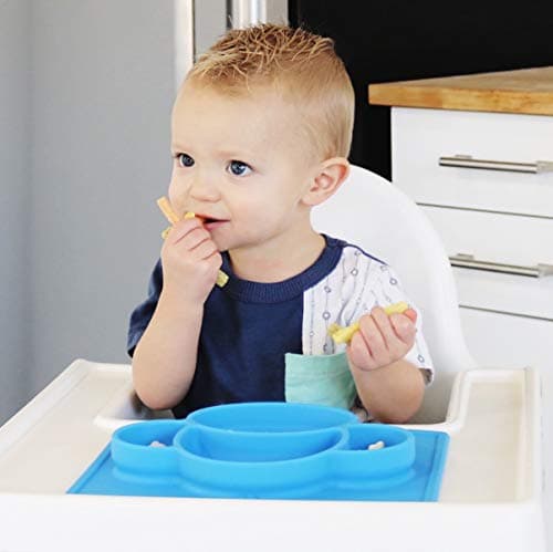 Nuby Sure Grip Monkey Silicone Placemat, Blue