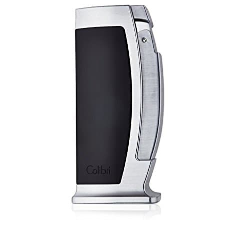 Colibri Enterprise Table Lighter Single Jet Flame Black & Chrome