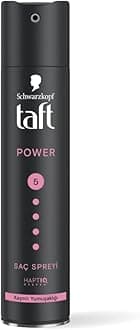 Schwarzkopf TAFT Power Hold 5 Hair Spray for Heat Protection, Cashmere like Softness for Dry, Damaged Hair | No Stickiness | Easy To Brush Out | For Salon Like Finish - 250Ml.
