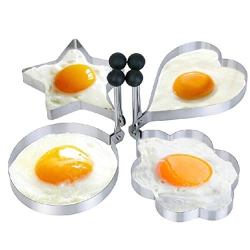 Monkeybrother Kitchen Tools Stainless Steel Fried Egg Pancake Mould Mold Ring (4pcs)