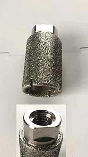 1" Diamond Vacuum Brazed Grinding Drum Wheel (Also a core bit Hole Saw) with 5/8-11 Thread for Stone Concrete Granite Marble countertop Vanity top Sink Hole arc Inner polishing