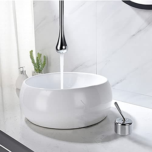 Bathroom Bathtub Hang Ceiling Faucet Solid Brass Ceiling Basin Faucet Wall Mounted Tub Mixer Tap Spout Ceiling Water Drop Taps (Chrome-A)