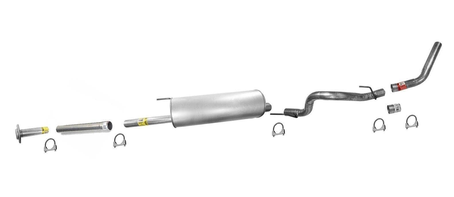 Replacement Parts for Muffler Tail Pipe Exhaust System for 2009 2010 Ford F150 Pick Up 4.6L 5.4L 126" 145" 157" Inch Wheelbase