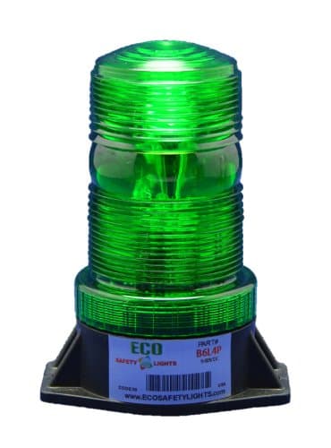 B6L4PAC 85-265V AC LED EMERGENCY WARNING SAFETY LIGHT BEACON STROBE EFFECT 110V 120V 220V 240V (GREEN)