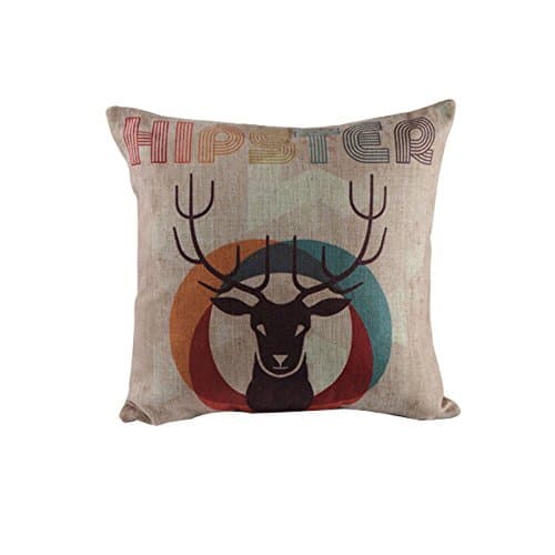 NiceSee HIPSTER Deer Design Decorative Square Cushion Covers Throw Pillow Cases