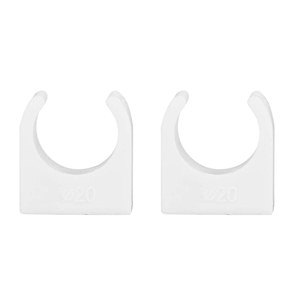Pipe Clamp Rack Water Pipe Clamp, PVC Pipe Clamp, Pipe Clamp Set Plastic Pipe Clamp Cable Pipe for Water Pipe(20mm+screw 20pcs)
