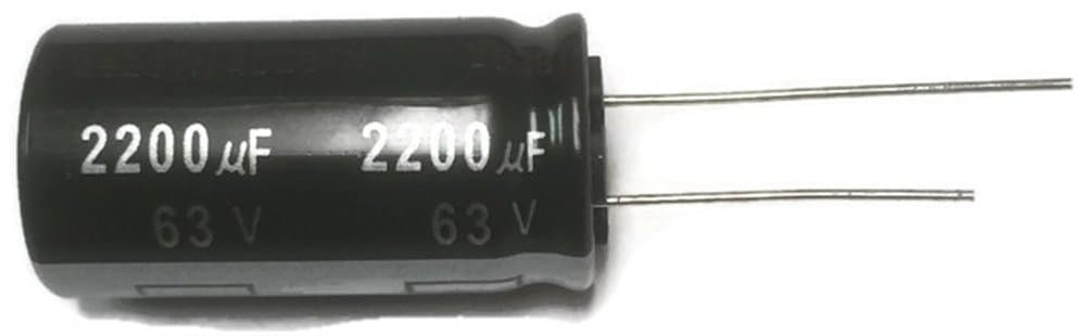 Panasonic Electronic Components 105°C Electrolytic Capacitor 2200uF 63V (2200 mfd 63V) 20% Radial, 11/16" x 1 3/8" (18x35mm) (Pack of 1)