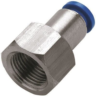 KELMO - 8MM X 1/4" NPT FEMALE STUD - Female Thread, NPT (NPT Push-in Fittings, Metric) - PACK SIZE: 1x5