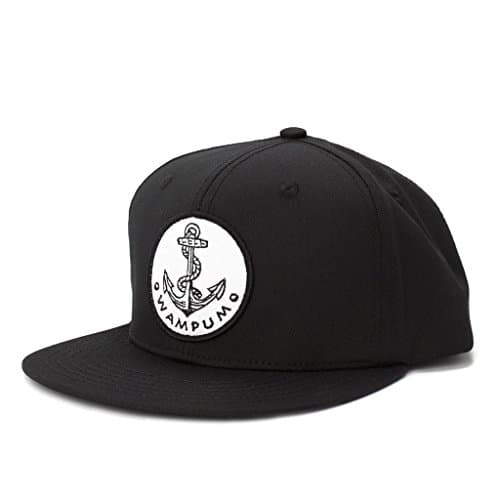 Wampum Anchor Snapback Hat Black