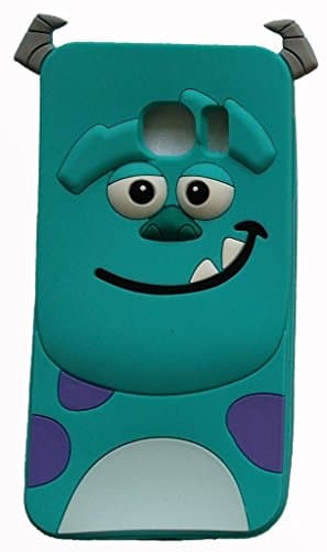 S6 Case,Galaxy S6 Case,Galaxy S6 Silicone Case,Tribe-Tiger 3D Cute Cartoon Blue Monster Soft Silicon Gel Rubber Case Cover Skin for Samsung Galaxy S6(Monster)