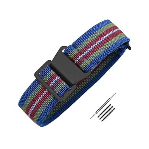 20mm Special Elastic Fabric Nylon Canvas Strap Hook Buckle Man's Watchband