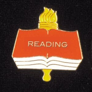 Reading Award Pin, pack of 4