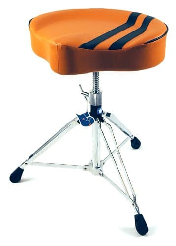 Bigdog Custom Saddle Drum Throne Retro Design - Tan/Black Stripe