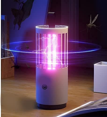 EHM Bug Zapper Electric Mosquito Lamp, LED Camping Lantern Rechargeable, Indoor & Outdoor Waterproof UV Insect Fly Zapper, Safe Bug Zapper