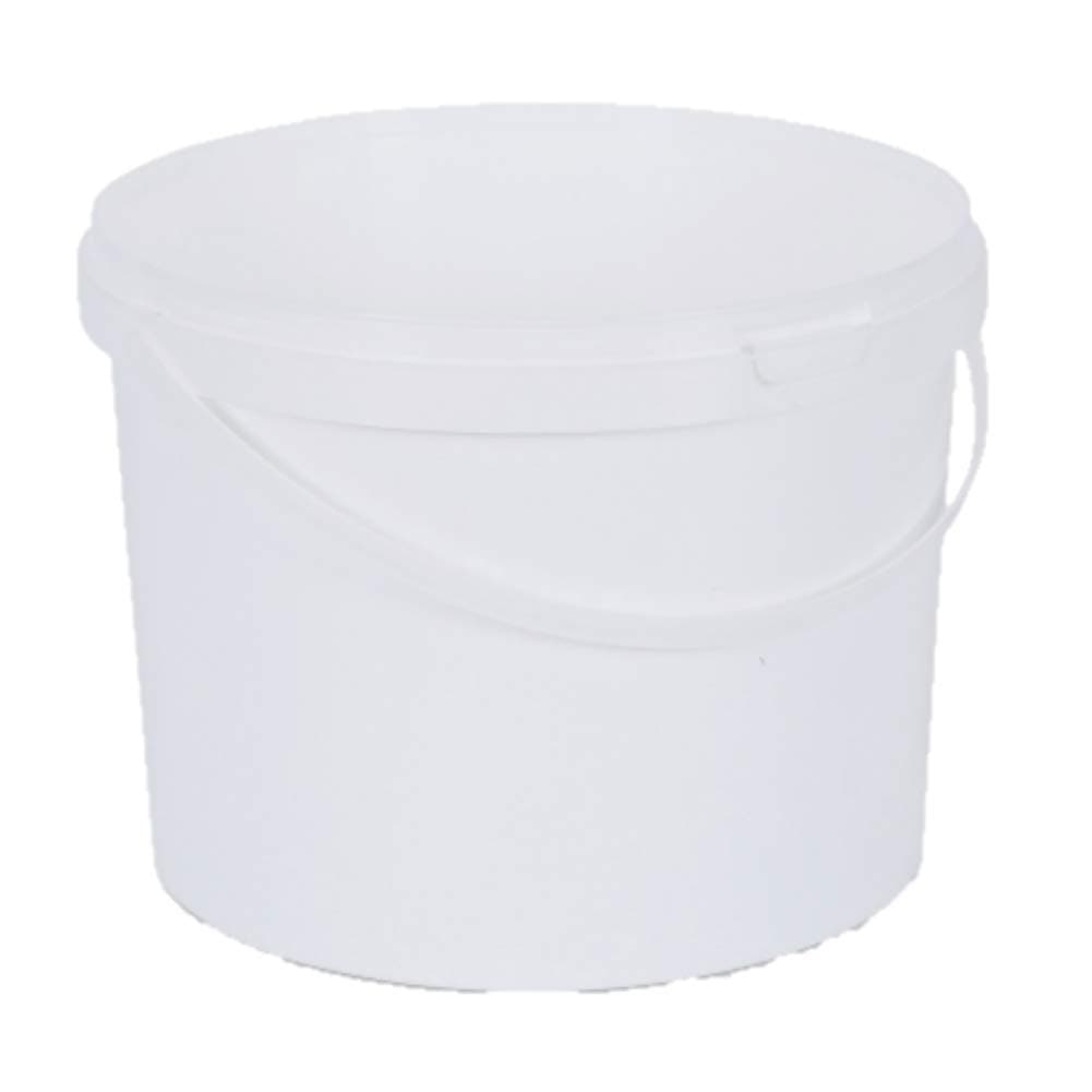 3 X 15 LITRE PLASTIC BUCKETS WITH LIDS, DURABLE, GLOSSED, HARD WEARING BUCKET