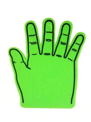 Giant Foam Hand, Lime Green