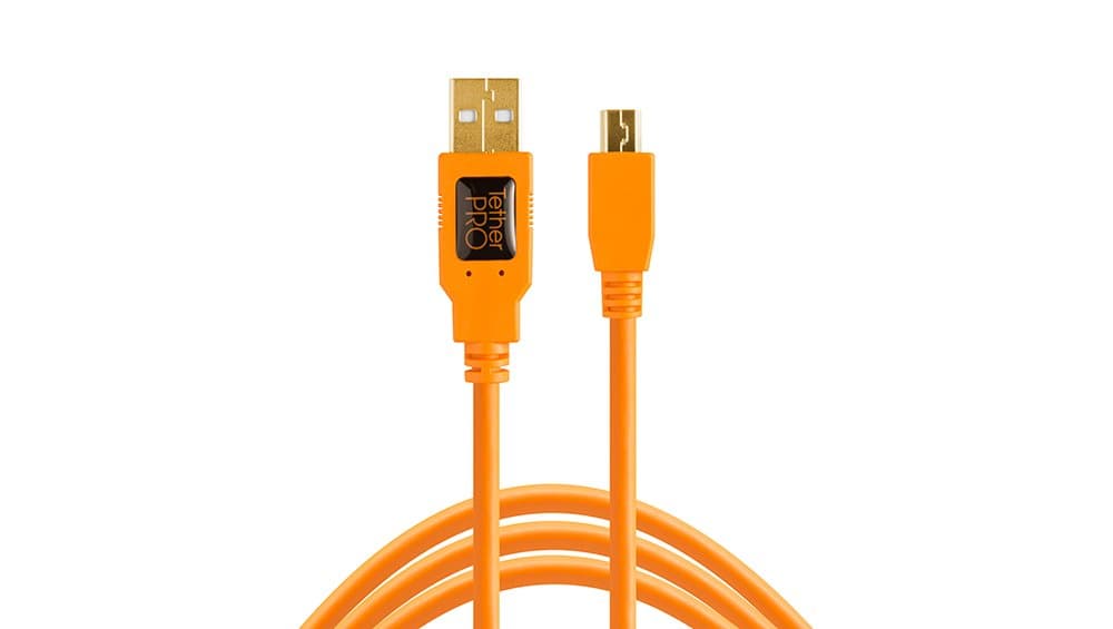 Tether Tools TetherPro Cable USB 2.0 A/MiniB 5 Pin 4.6 m Orange [CU5451]