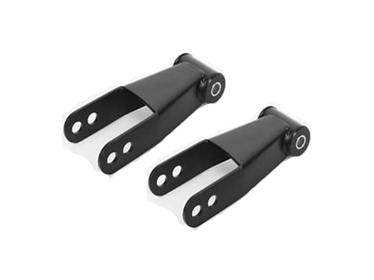 2015-2020 F150 Adjustable 1"-2" Rear Drop Kit Leveling/Lowering Shackles – Heavy Duty 3/16" Steel – Urethane Bushings – Bolt On – Sold as Pair