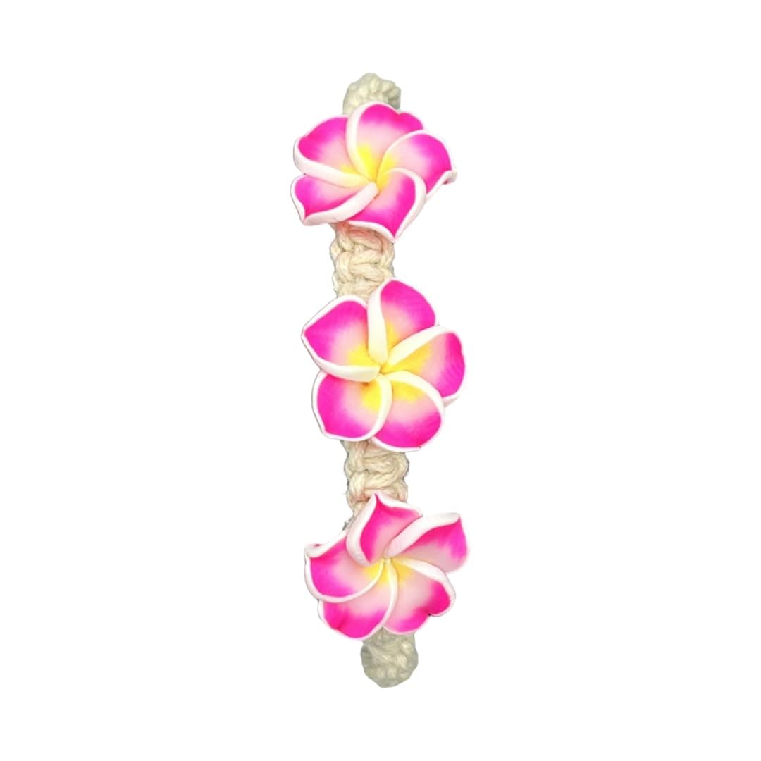 GenericPlumeria Flower Adjustable Anklet or Bracelet