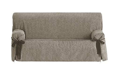 Eysa Dream Adjustable 2 Seat Sofa Cover with Ribbons, 70 x 230 x 110 cm ,Mink