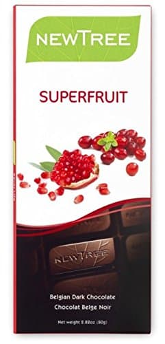 NEWTREE 20251 2.82 oz. Organic Super Fruit Dark Chocolate Bar-Pack of 4