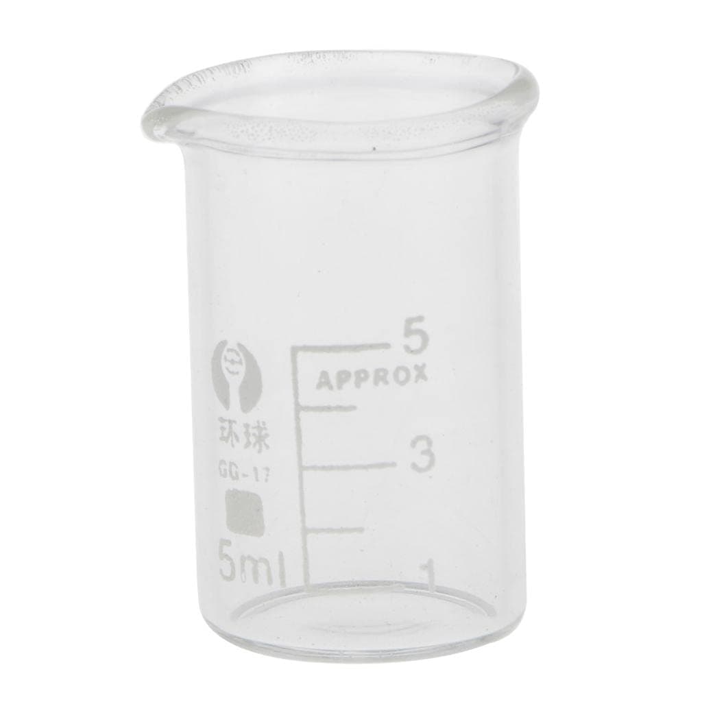 Almencla Lab Beaker - 5ml Measuring Cup for Laboratory or Kitchen, Graduated Scientific Products