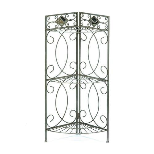 Home Decorators Collection Reflections Corner Rack, 36.75" Hx18.75 W, Brushed Silver