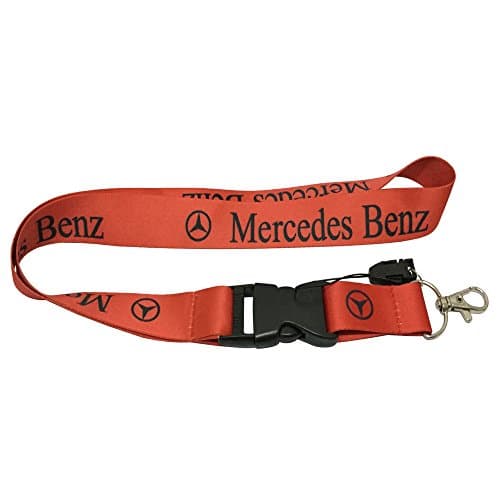 1pcs Red Color USA Ship New Quick Release Neck Strap Lanyard Keychain Keyring Car Keys House Keys ID Badges Card for Mercedes Benz Design