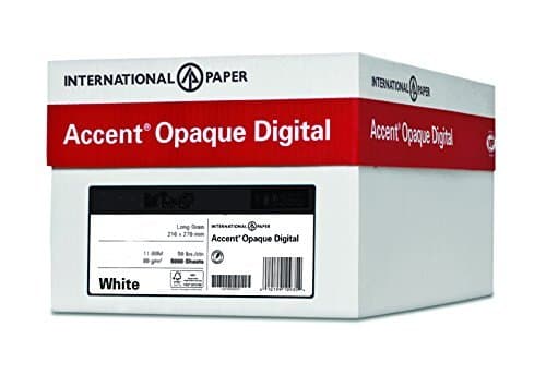 Accent Opaque White Printer Paper, 8.5” x 11” 28lb Bond/70lb Text Copy Paper – 2,000 Sheets (8 Ream) – Premium Computer Paper with Smooth Finish, 97 Bright, 104gsm – Multipurpose White Paper – 109363C