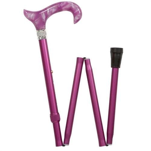 Medbasix Folding Purple Diamond Walking Cane