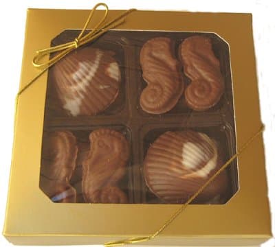 Chocolate Seashell and Seahorse - 7 oz Gift Box