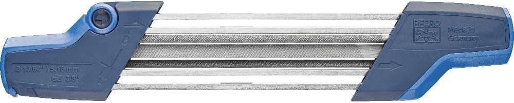 PFERD CS-X Chainsaw Chain Sharpener, 13/64” File for 3/8” Low Profile Chains, 2-in-1 Chainsaw Sharpener and Depth Gauge Tool, Easy Handheld Chain Sharpening (Pack of 1) - Part 17303