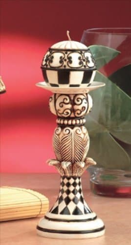 Black & White Diamond Chess Candle Set
