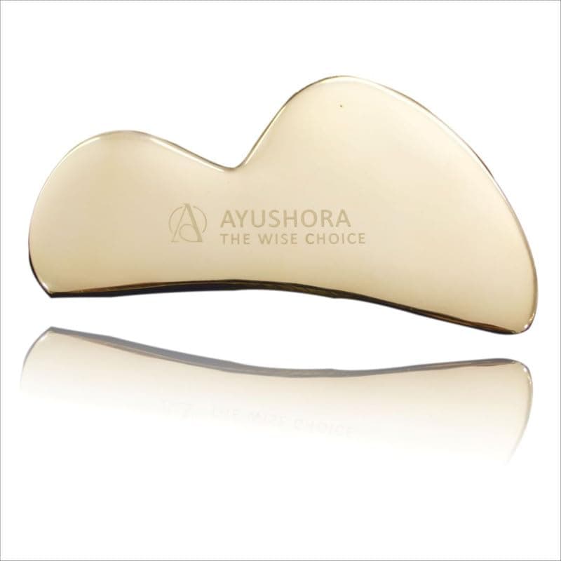 Ayushora Bronze Kansa Gua Sha B-Shape Massage Tool - Massage Scraping Tool Muscle Pain Relief, Stress Release (B - Shaped).