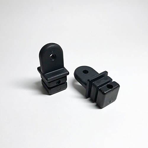 King Marine Bimini Top 1" Square Inside Eye End Black Nylon - 2 Pack