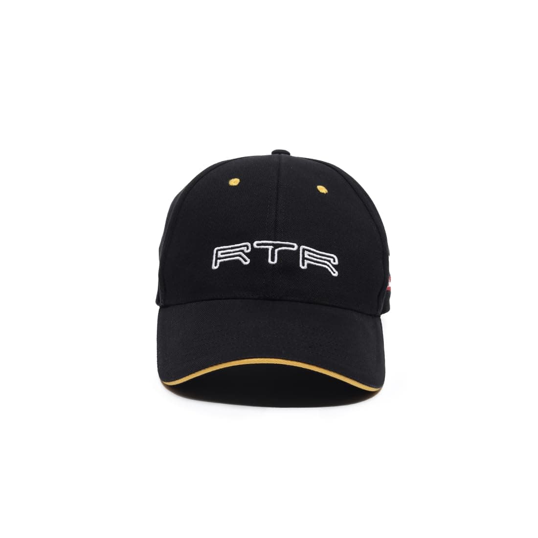 Racing Cotton Black Cap with Adjustable Strap, Lightweight, 100% Cotton Shell & Flexible Peak Cap