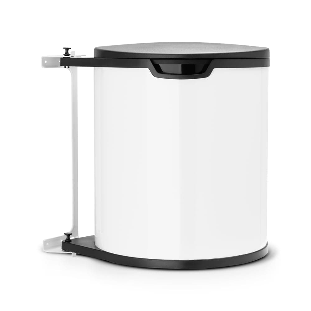 Brabantia Built-in 15L Inside Cupboard Bin (White) Removable Bucket, Easy to ...