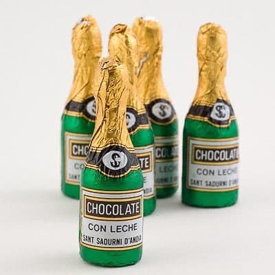 Mini Milk Chocolate Champagne Bottles x10