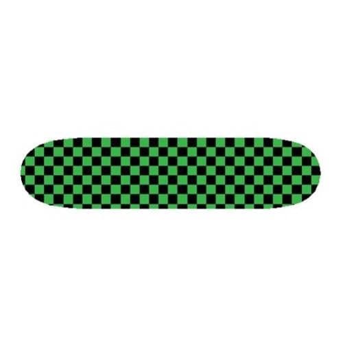 Skateboard Decks Checkered Black Green Deck 7.75