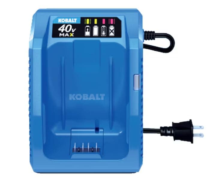 Kobalt 40-Volt Lithium Ion (Li-Ion) Generation 2 Compact Cordless Power Equipment Battery Charger with New Top Load Design, 2019 Model