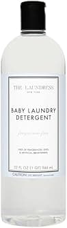 Fragrance Free Baby Laundry Detergent Liquid, Concentrated, 62 loads, 32oz, Free & Clear, Free of Fragrances, Dyes, and Artificial Brighteners, Pediatrician tested, Tough on Baby Stains