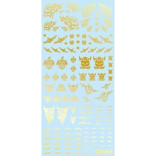 HIQ PARTSHigh queue tattoo decal 02 single scull gold input plastic model decals TTD-02-GLD