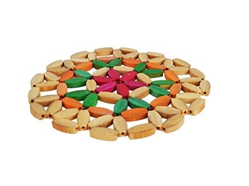 Premsons Floral Wood Coaster, Multicolour (PS7175)