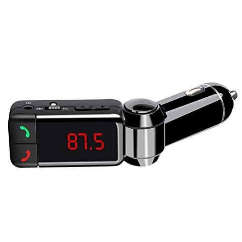 Aierly Bluetooth Car Charger，Digital Wireless Bluetooth FM Transmitter, In-car Bluetooth Receiver, FM Radio Stereo Adapter，Car MP3 Player with Handsfree Calling and Dual USB Charging Port Up to 2A
